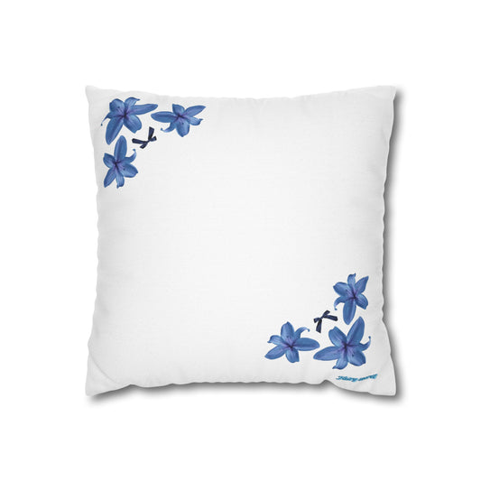 Blue Flower Pillowcase